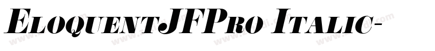 EloquentJFPro Italic字体转换